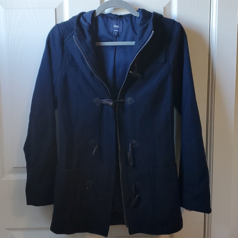 Gap hooded wool coat, XS